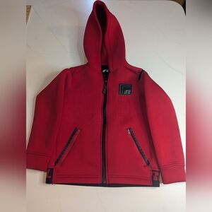 Russell Full Zip Hoodie Jacket Youth Size Small 6-7 Brilliant Red Dri-Power 360